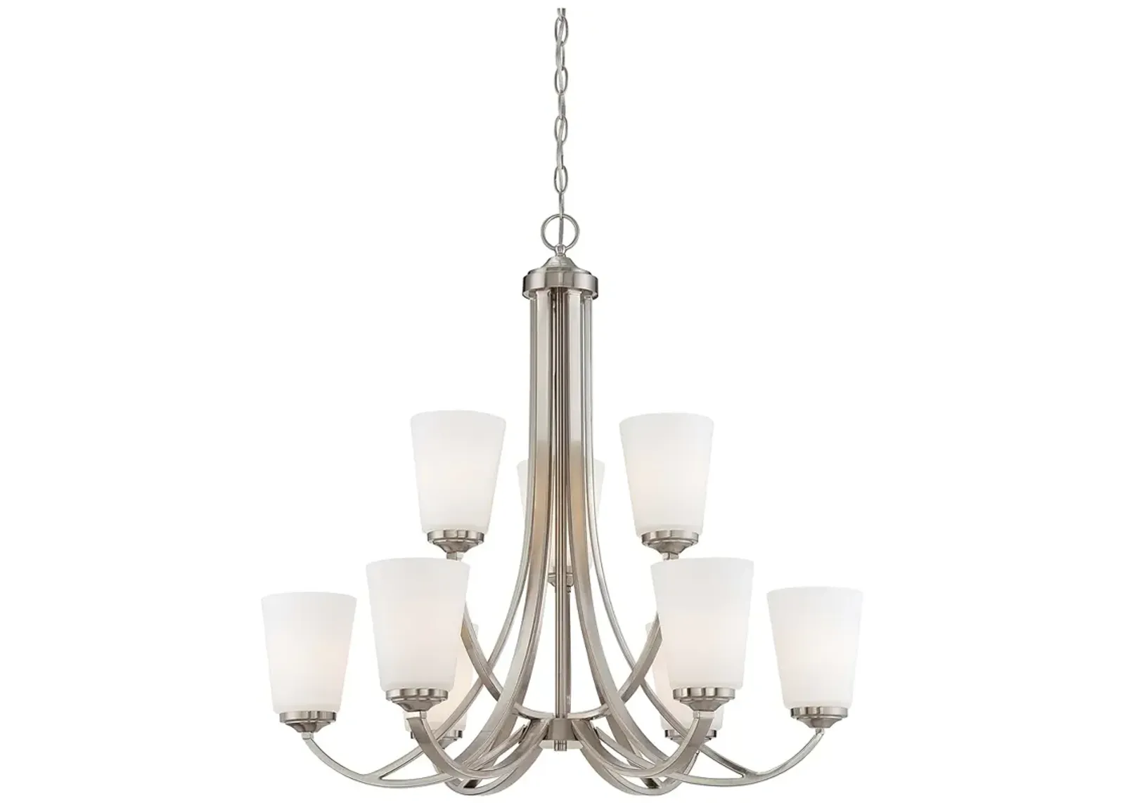 Minka-Lavery Overland Park 30" Wide 9-Light Brushed Nickel Chandelier