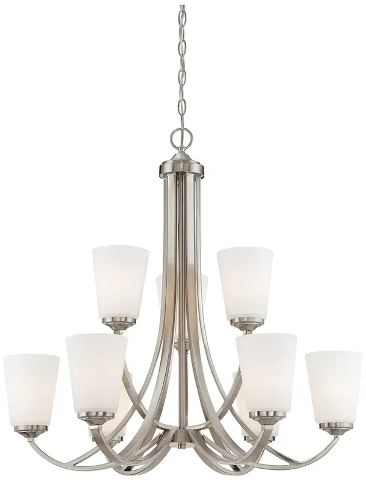 Minka-Lavery Overland Park 30" Wide 9-Light Brushed Nickel Chandelier