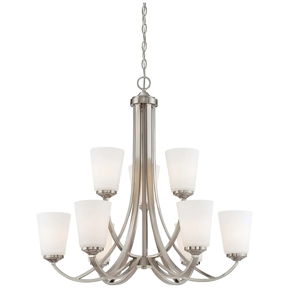 Minka-Lavery Overland Park 30" Wide 9-Light Brushed Nickel Chandelier