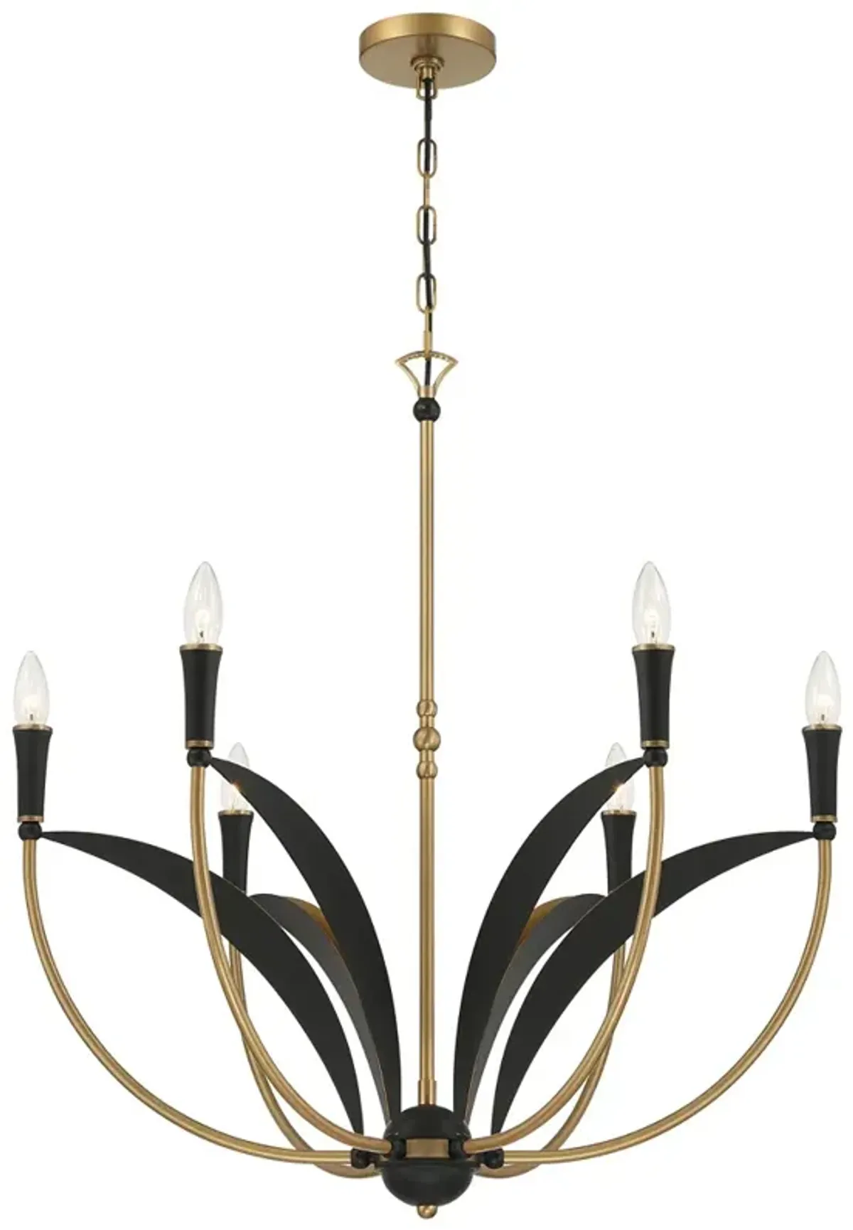 Miller 28 1/4" Wide Legacy Brass 6-Light Island Chandelier