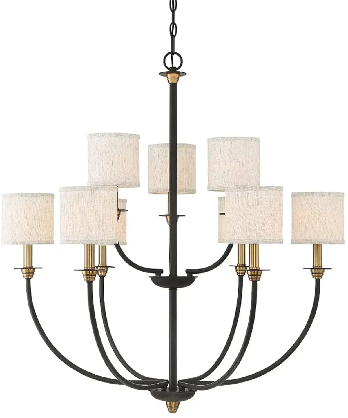 Quoizel Audley 33" Wide Old Bronze 9-Light Chandelier