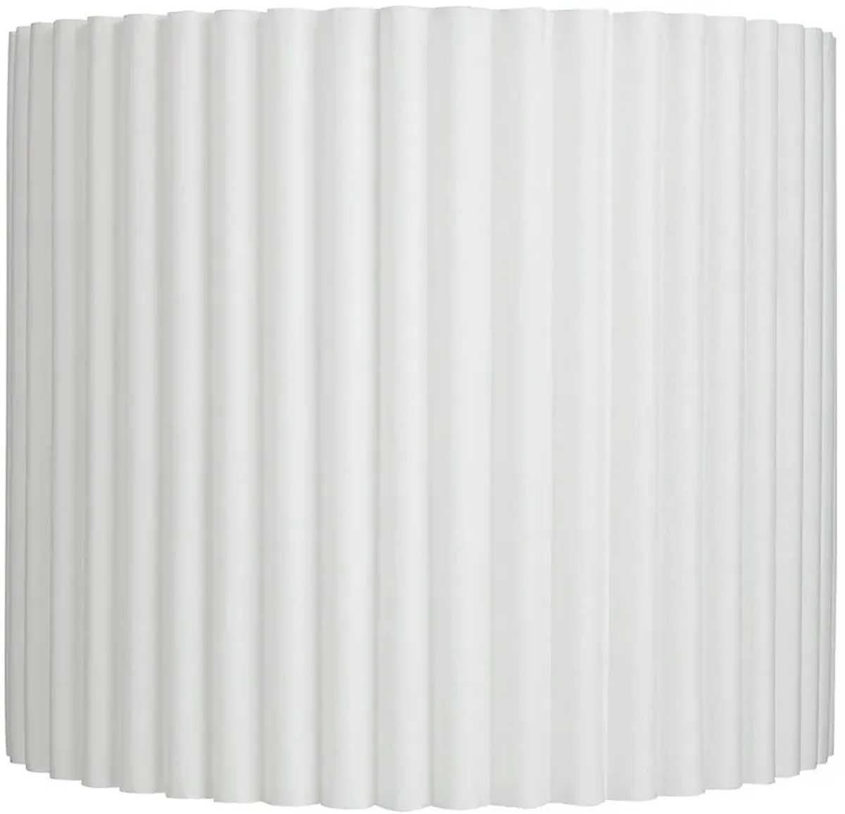 Springcrest White Linen Pleated Drum Lamp Shade 13.75x13.75x12 (Spider)