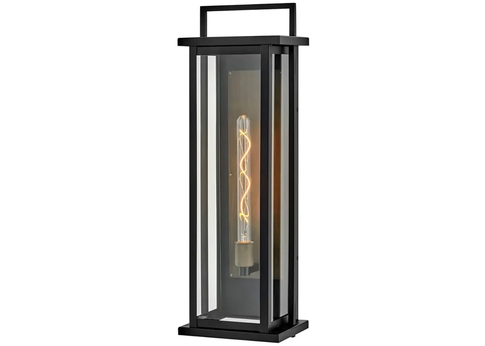 HINKLEY OUTDOOR LANGSTON Tall Wall Mount Lantern Black