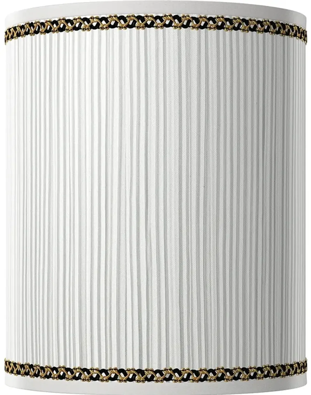 Faux Pleated Giclee Print Lamp Shade with Real Trim 10x10x12 (Spider)