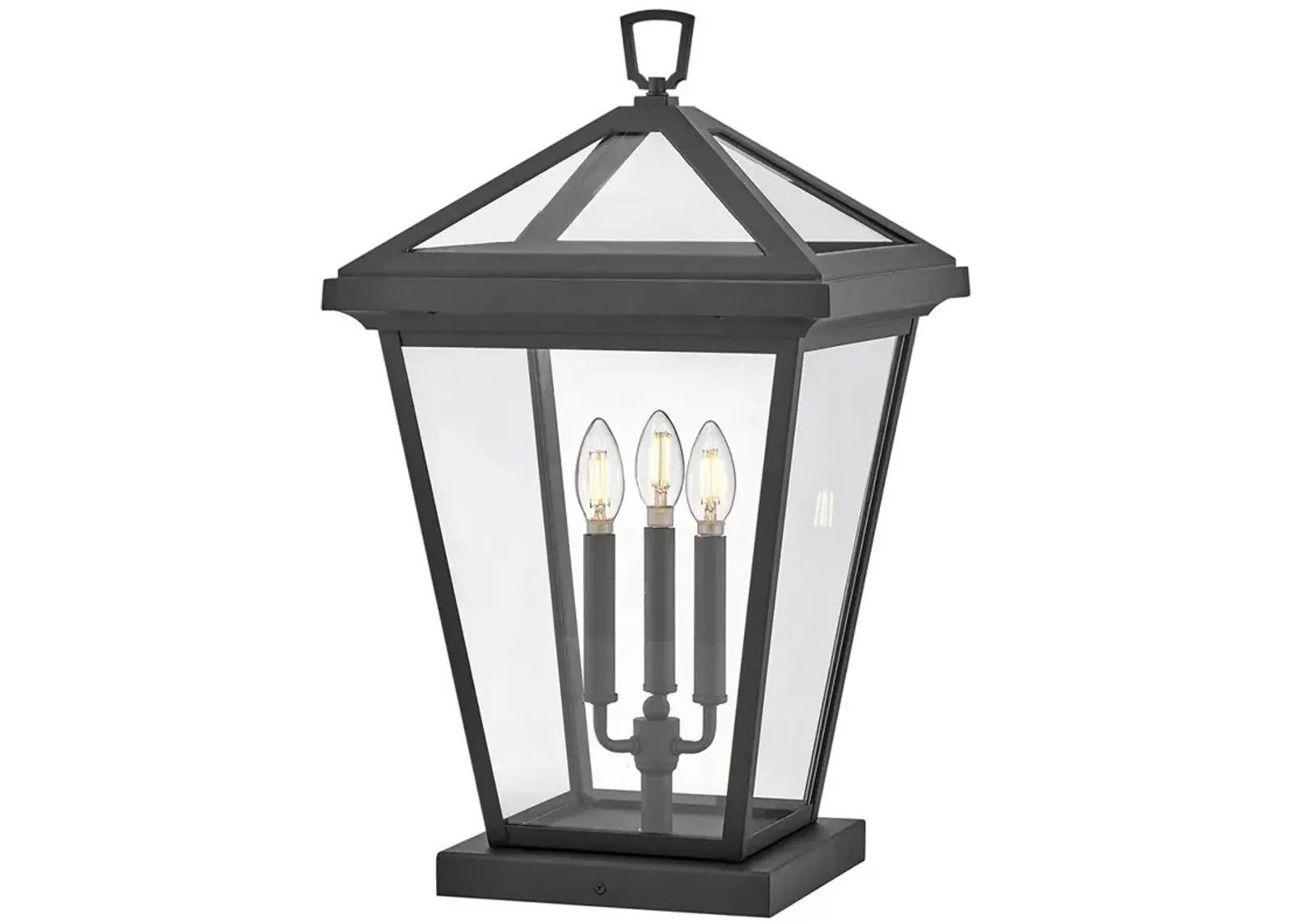 HINKLEY OUTDOOR ALFORD PLACE Large Pier Mount Lantern Museum Black