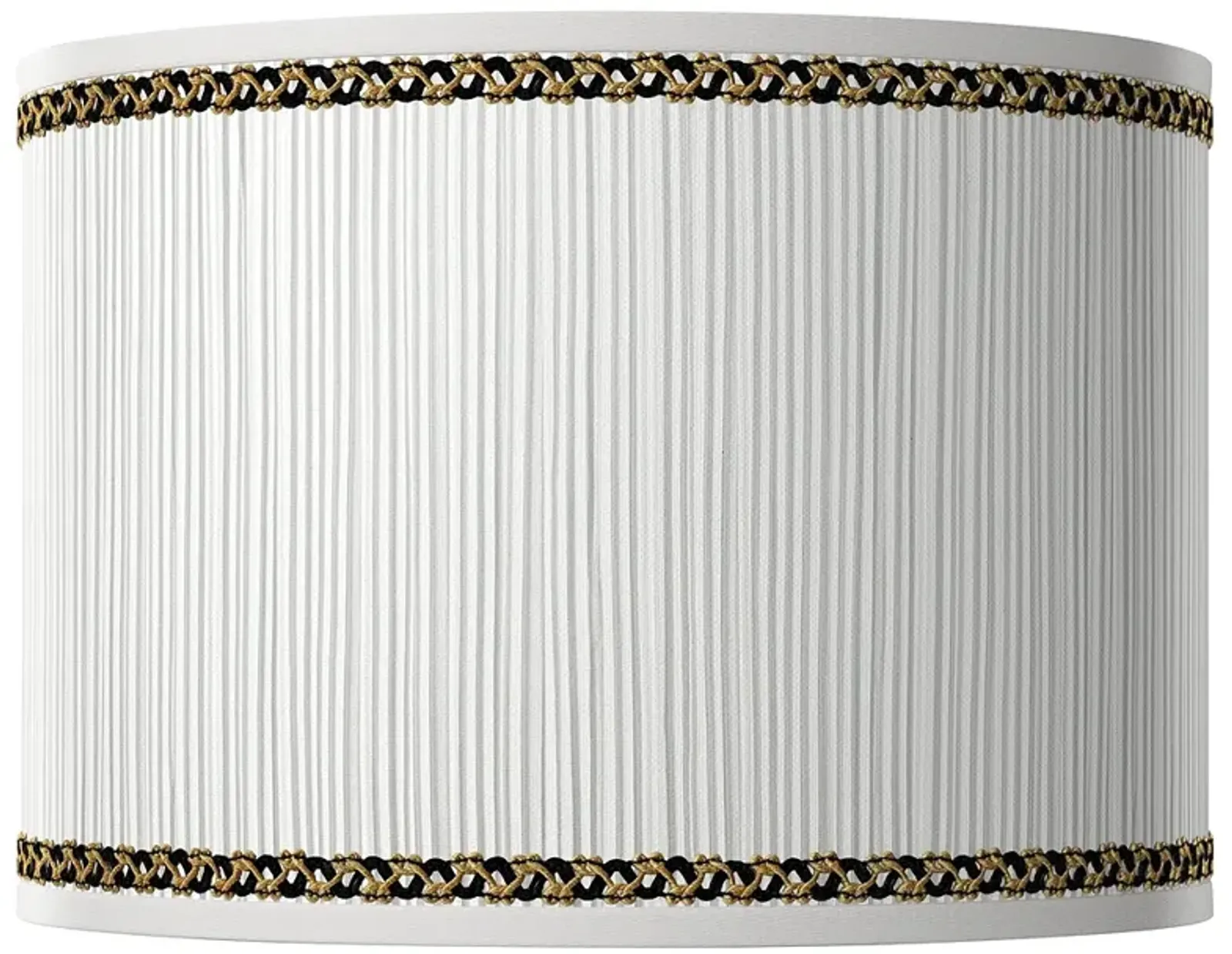 Faux Pleated Giclee Print Lamp Shade with Real Trim 12x12x8.5 (Spider)