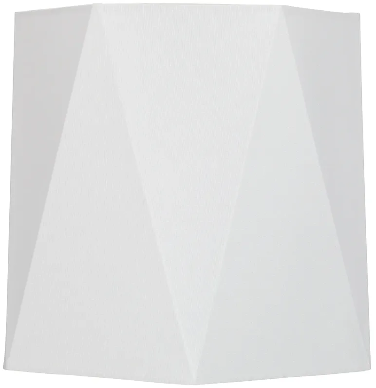 White Sandstone Linen Hexagon Lamp Shade 11x13x11 (Spider)