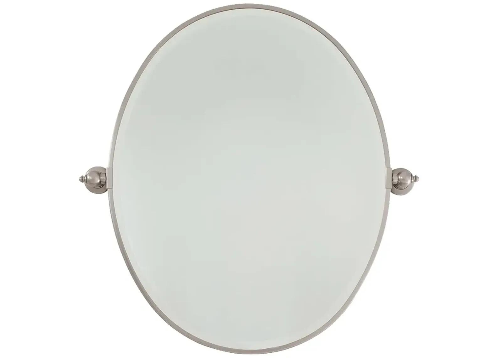 Minka-Lavery Pivoting Mirrors 31-inch Brushed Nickel Oval Mirror