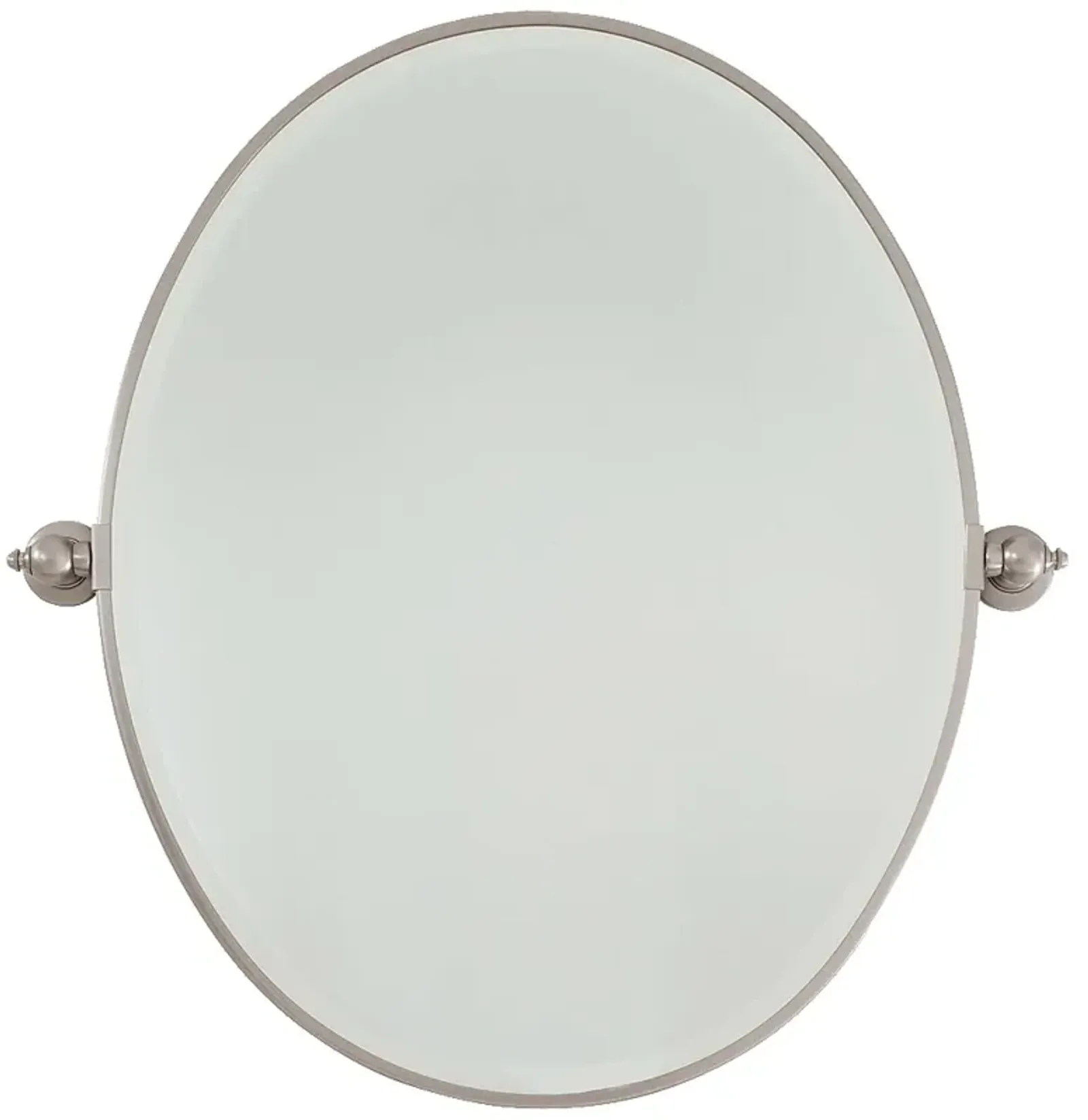 Minka-Lavery Pivoting Mirrors 31-inch Brushed Nickel Oval Mirror