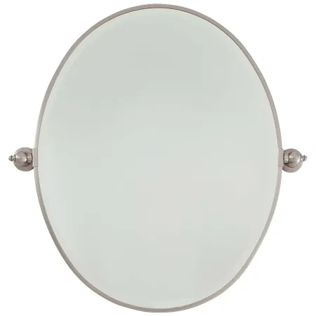 Minka-Lavery Pivoting Mirrors 31-inch Brushed Nickel Oval Mirror