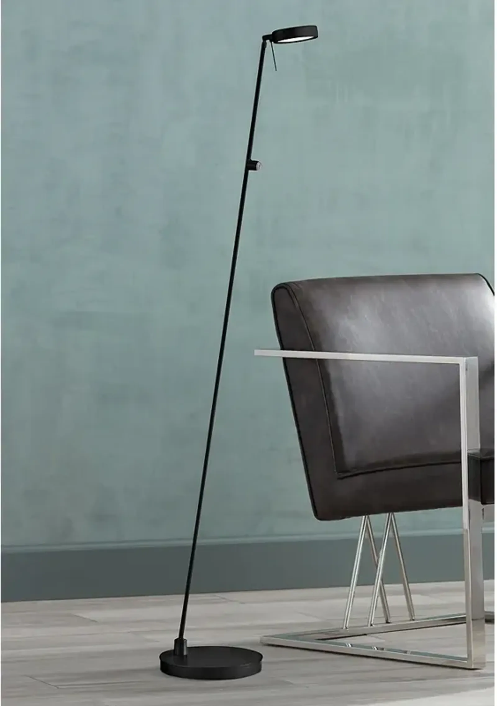 Kovacs 50" George's Reading Room Black Modern LED Floor Lamp