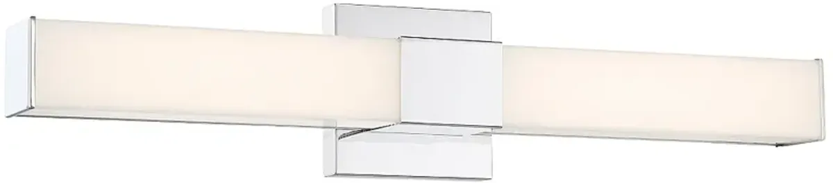 Minka Lavery Vantage 24" Wide White and Chrome LED Bath Light