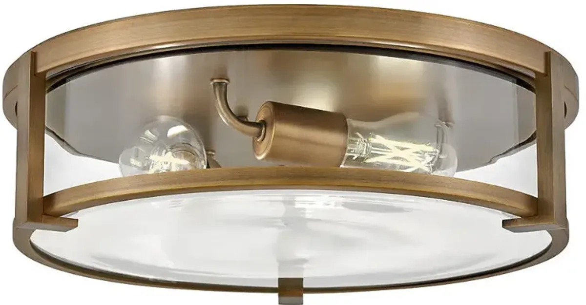 HINKLEY FOYER LOWELL Large Flush Mount Brushed Bronze with Clear glass