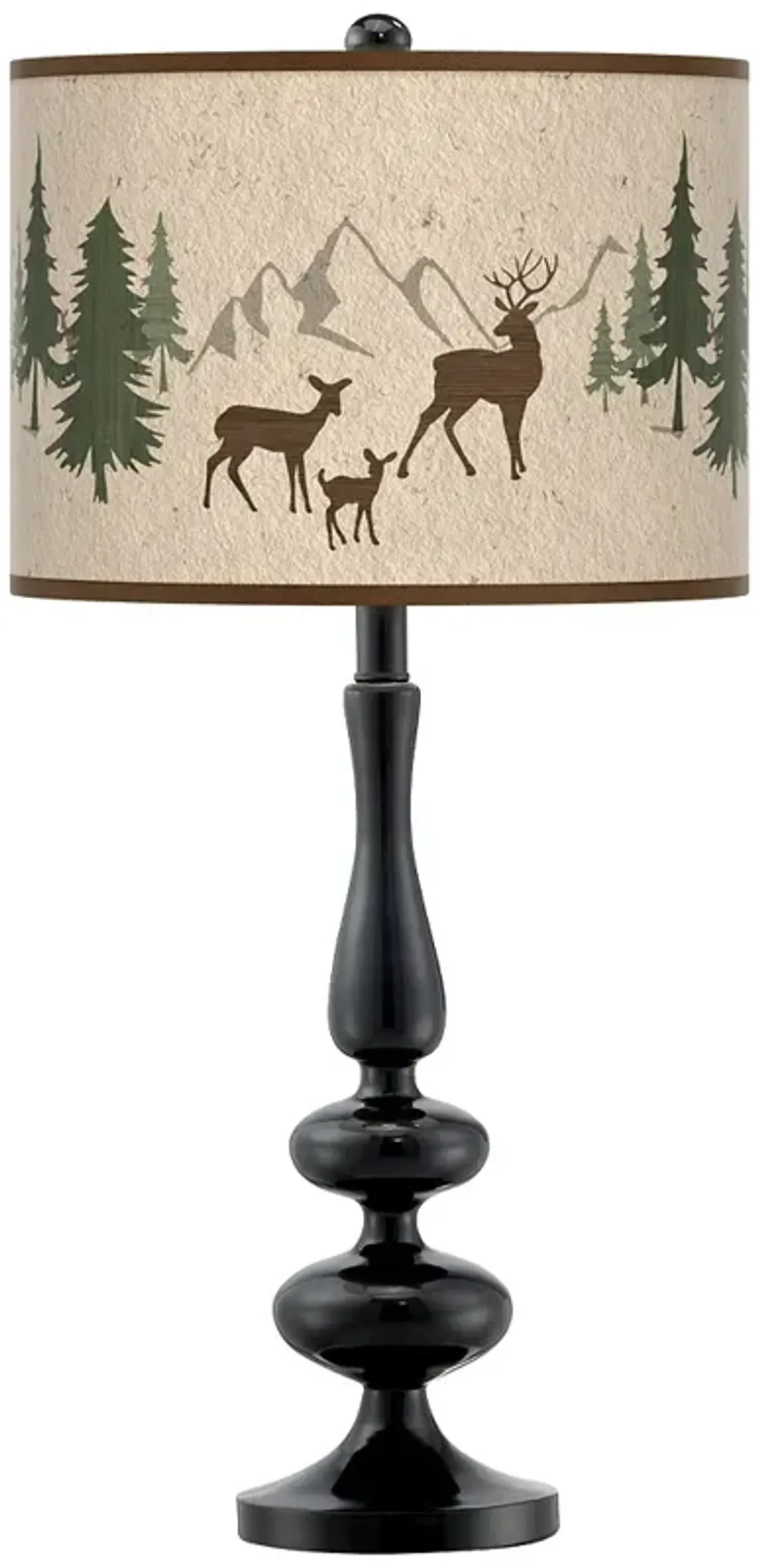 Giclee Gallery Paley 29" High Deer Lodge Shade Black Table Lamp