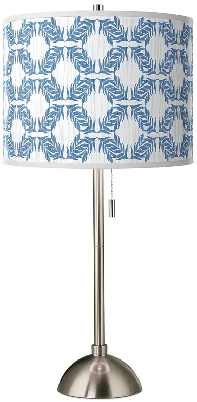 Giclee Glow 28" High Leaf Symmetry Shade Brushed Nickel Table Lamp