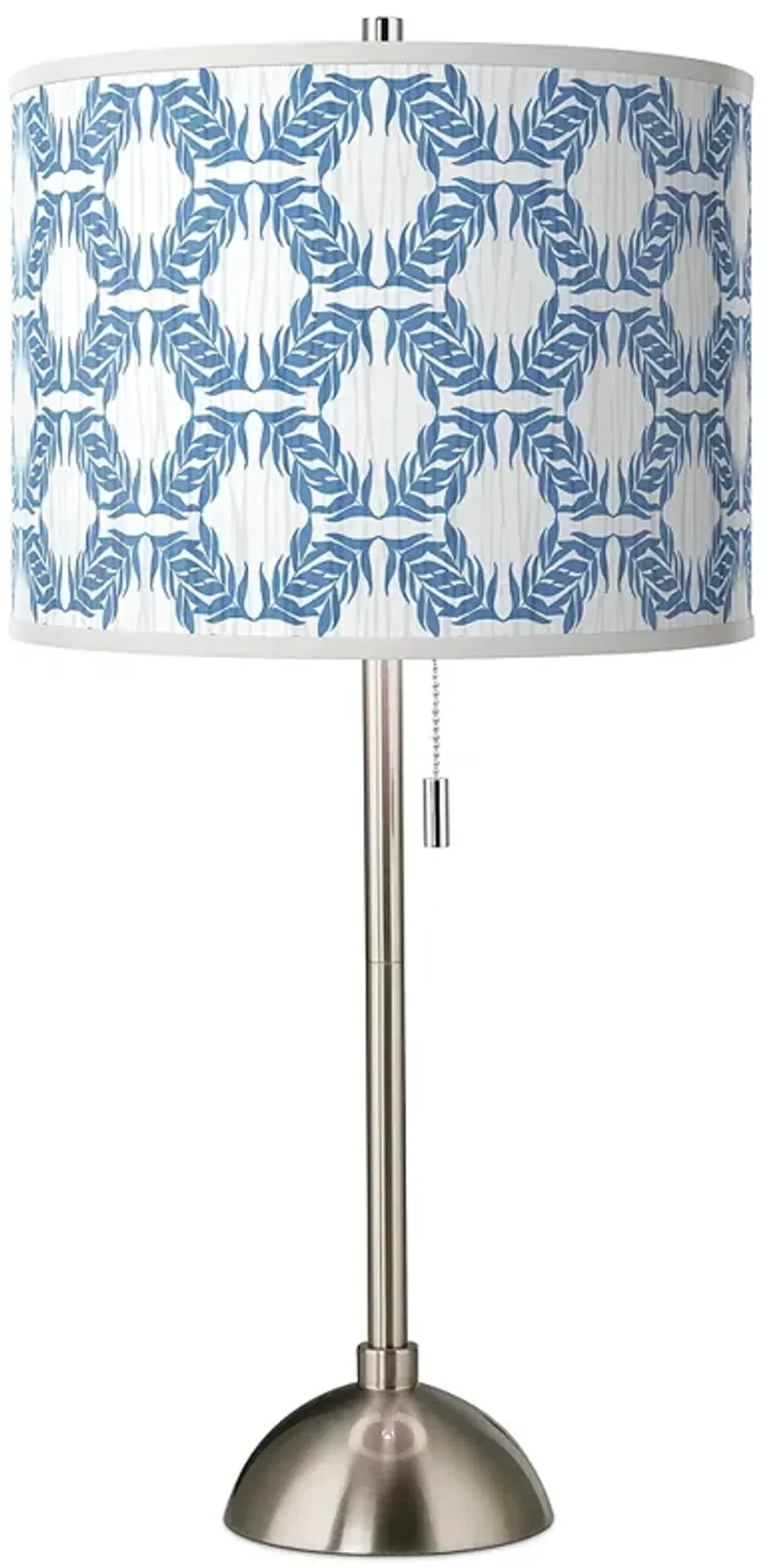 Giclee Glow 28" High Leaf Symmetry Shade Brushed Nickel Table Lamp