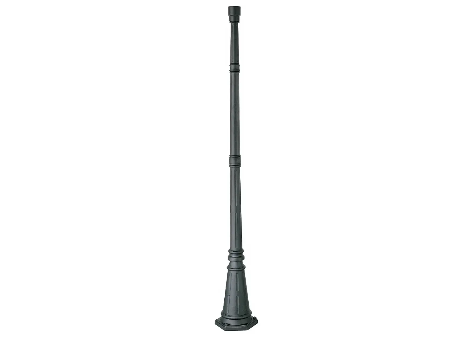 Hepworth Black Finish 76 3/4" High Metal Outdoor Light Post