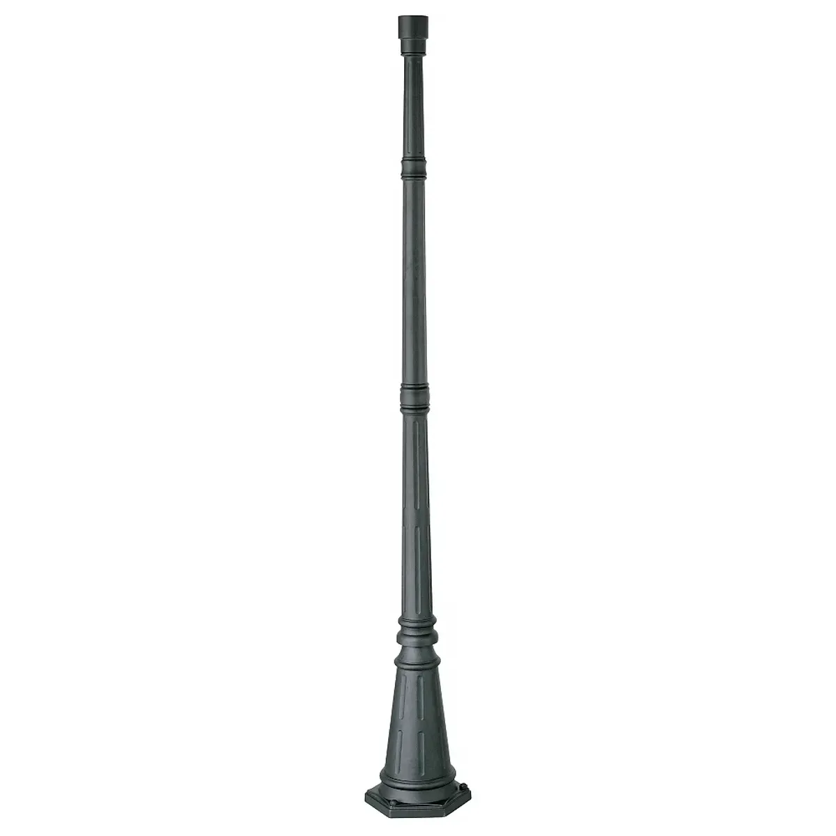 Hepworth Black Finish 76 3/4" High Metal Outdoor Light Post