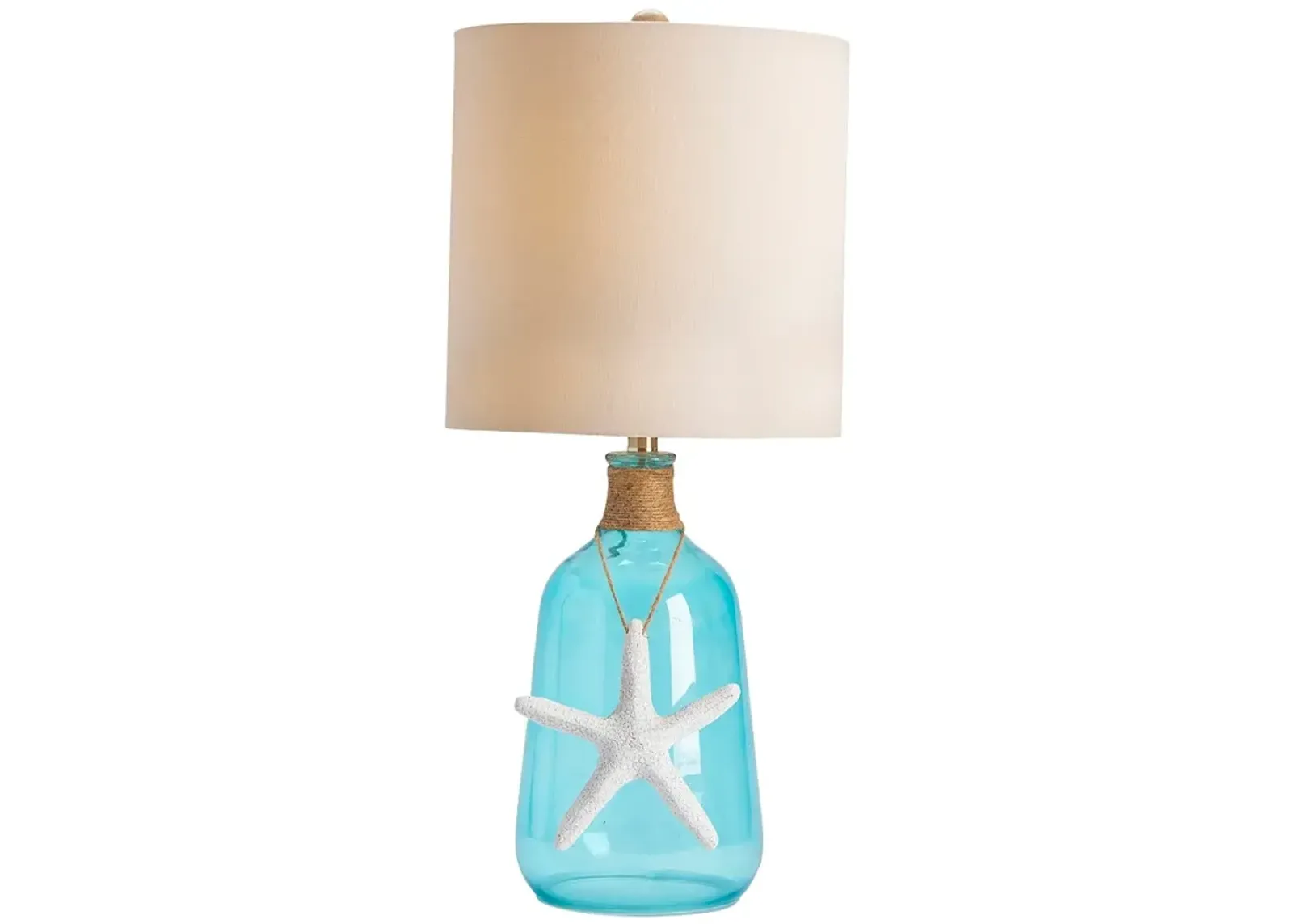 Crestview Collection Ocean Breeze Coastal Blue Glass Table Lamp