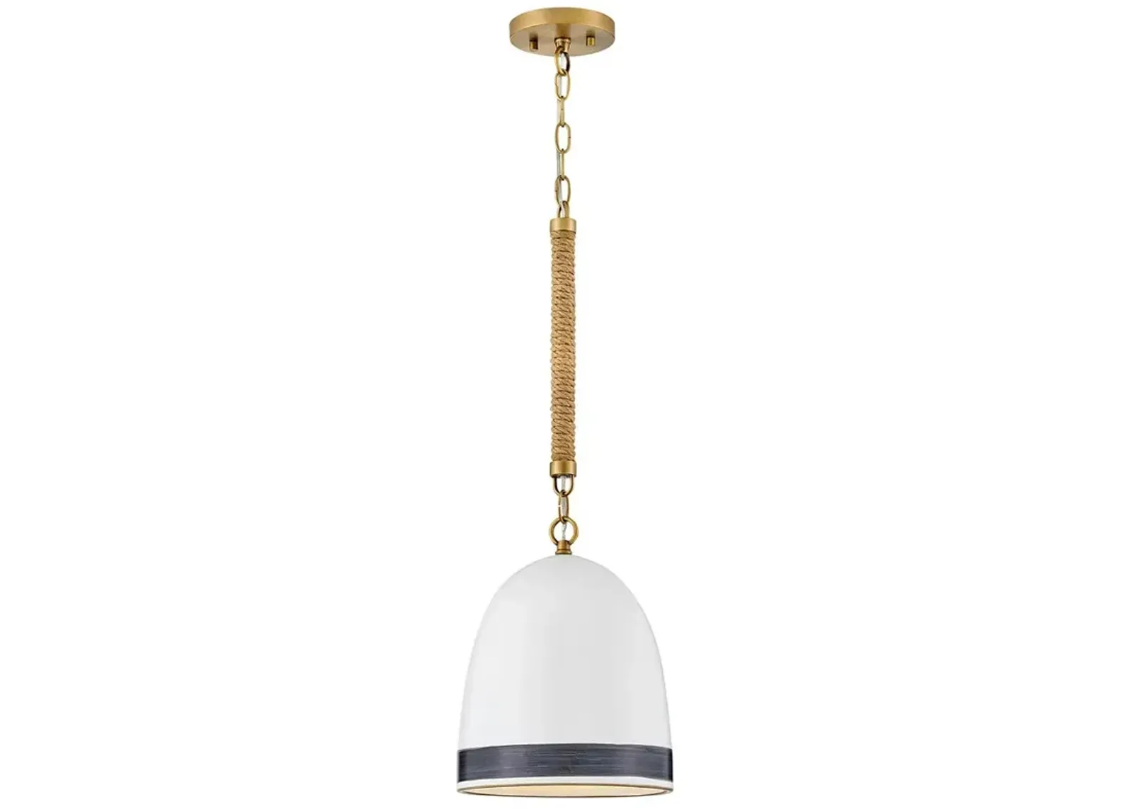 HINKLEY PENDANT NASH Small Pendant Heritage Brass with Black accents