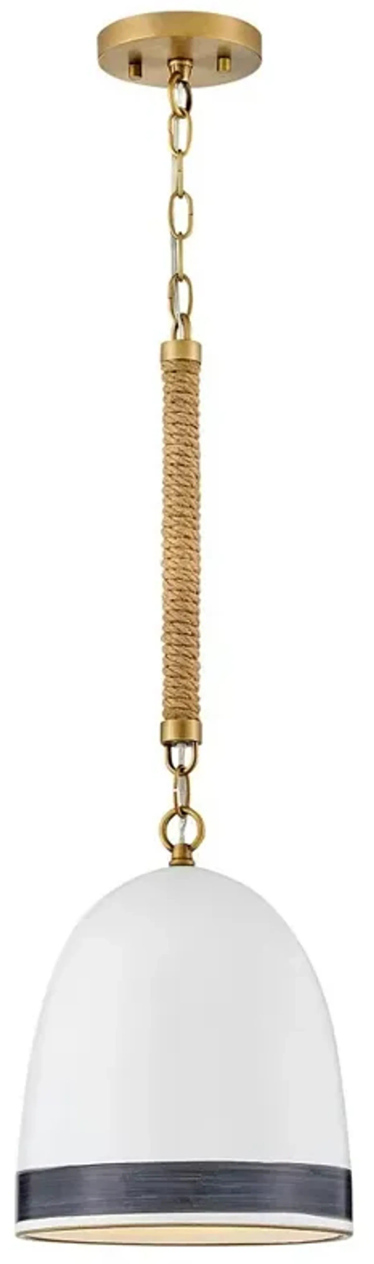 HINKLEY PENDANT NASH Small Pendant Heritage Brass with Black accents