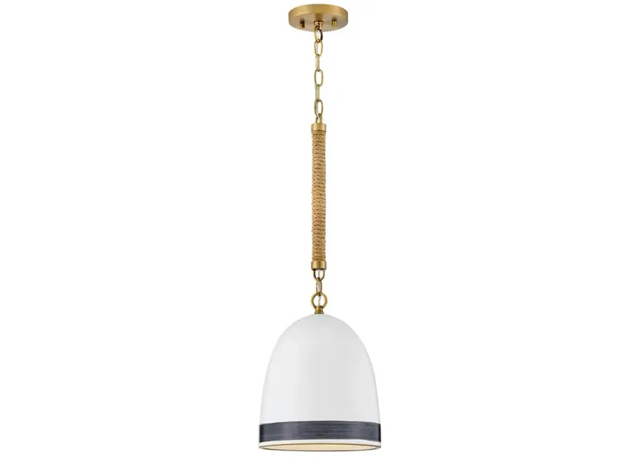 HINKLEY PENDANT NASH Small Pendant Heritage Brass with Black accents