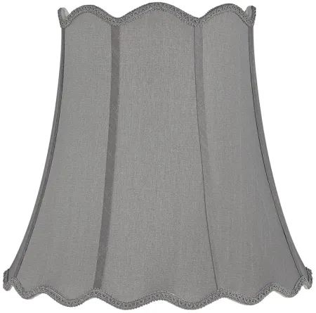 Morell Gray Scallop Bell Lamp Shade 10x16x16 (Spider)