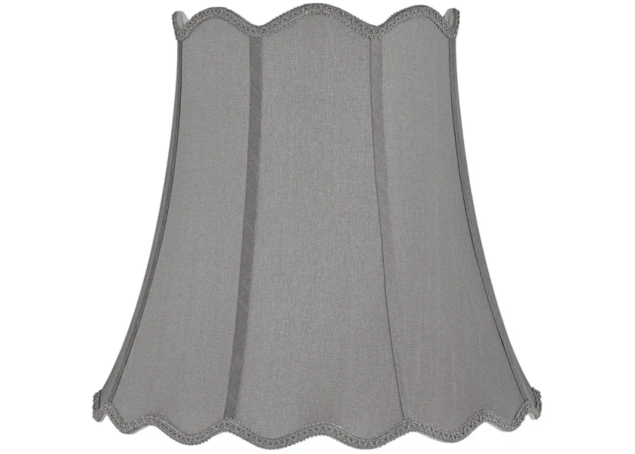 Morell Gray Scallop Bell Lamp Shade 10x16x16 (Spider)