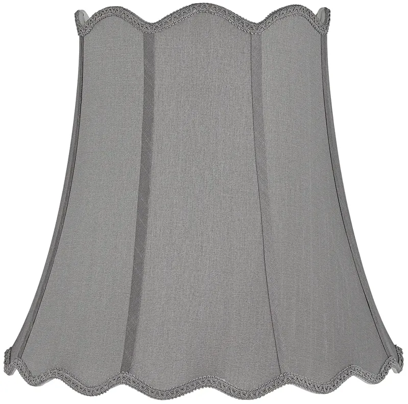 Morell Gray Scallop Bell Lamp Shade 10x16x16 (Spider)