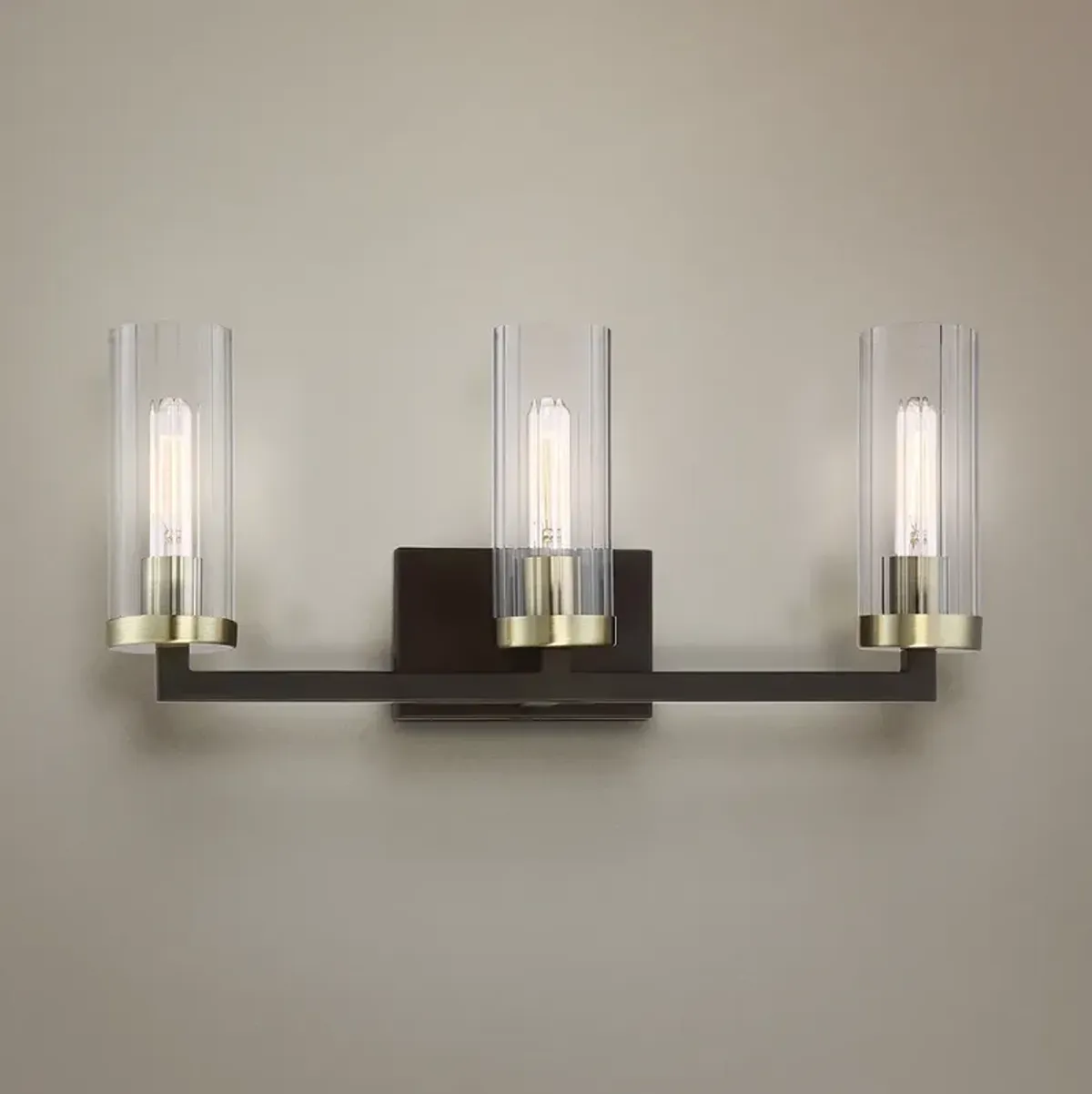 Minka Ainsley Court 23" Wide Aged Kingston Bronze 3-Light Bath Light