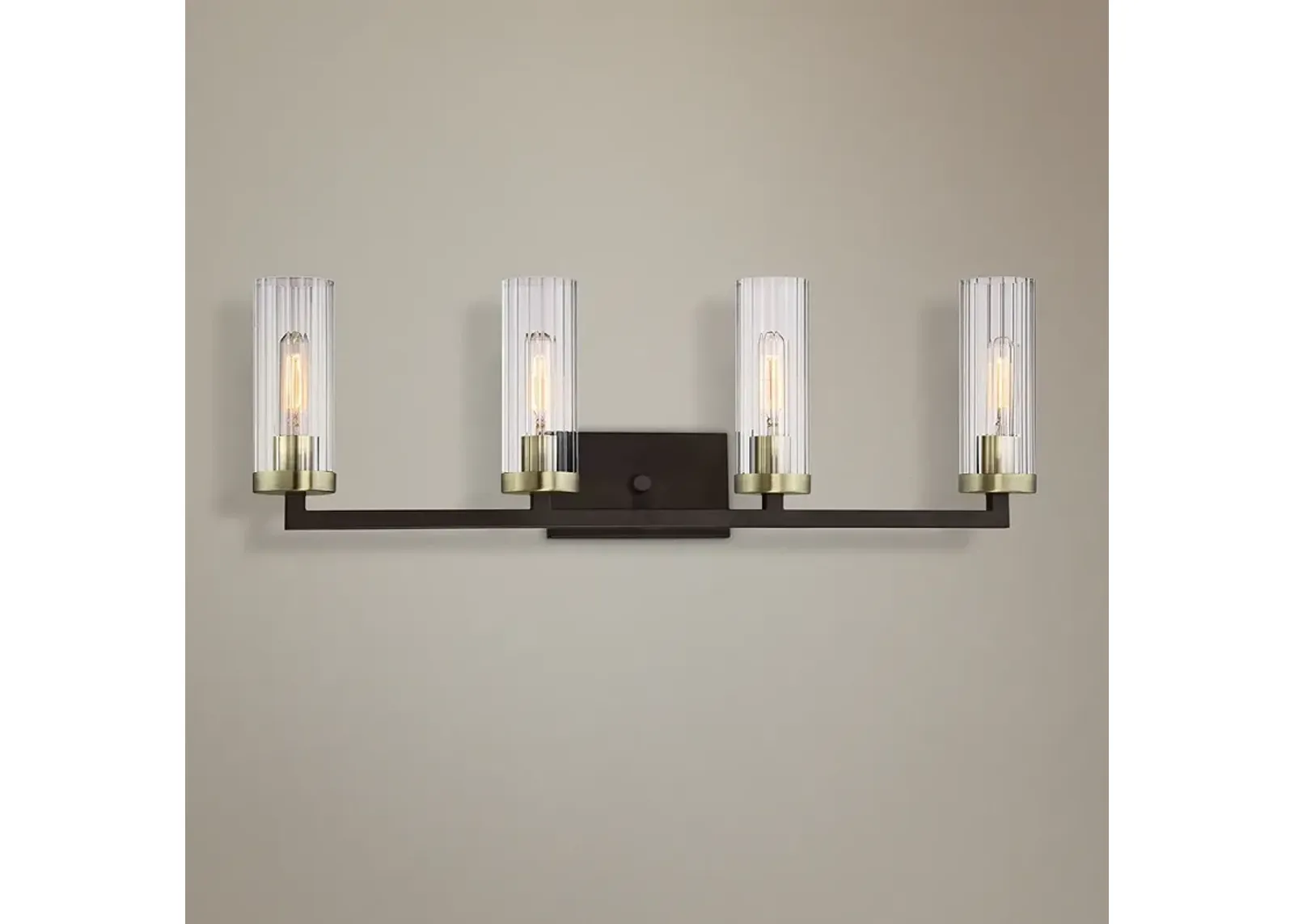 Ainsley Court 32 3/4"W Kingston Bronze 4-Light Bath Light