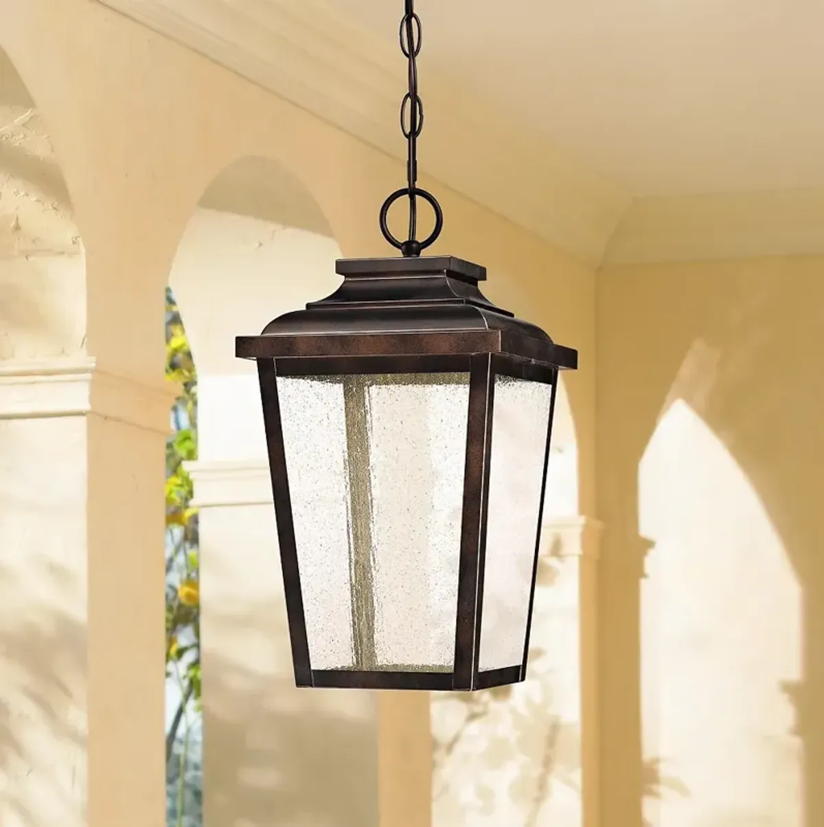 Minka Irvington Manor 15 1/2" High Bronze LED Outdoor Hanging Light