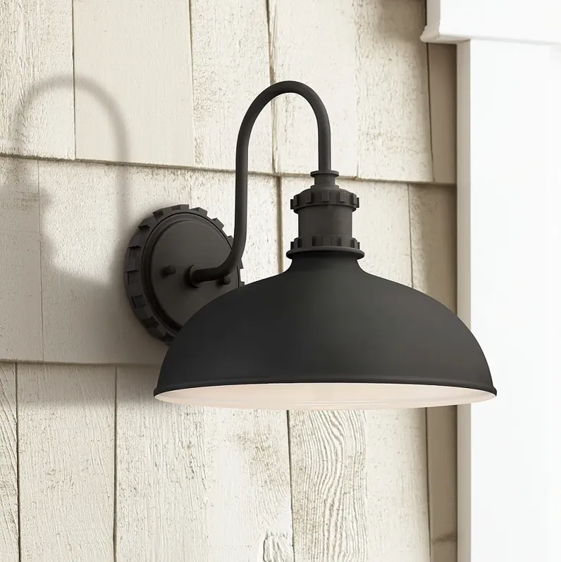 Escudilla 11 3/4" High Black Outdoor Wall Light