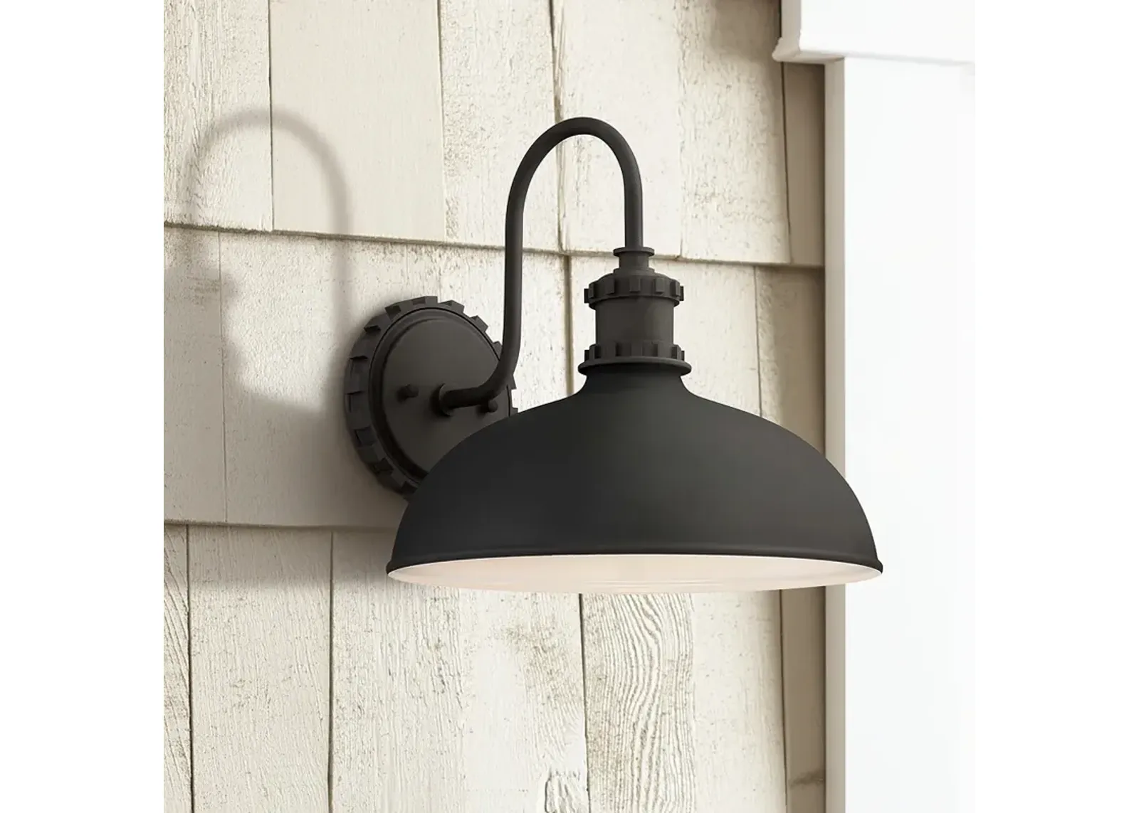 Escudilla 11 3/4" High Black Outdoor Wall Light