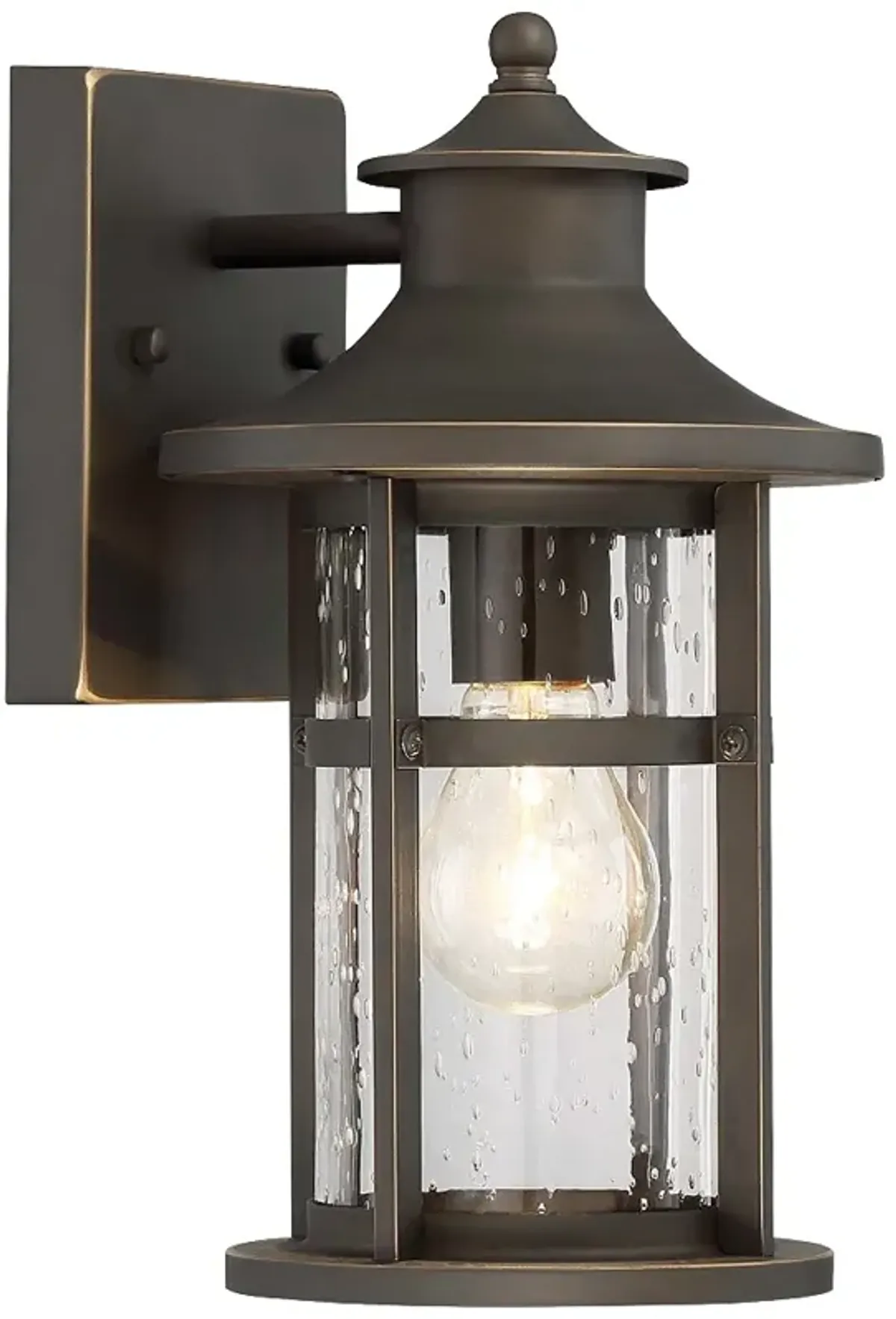 Minka Highland Ridge 11 3/4" High Bronze and Gold Outdoor Wall Light