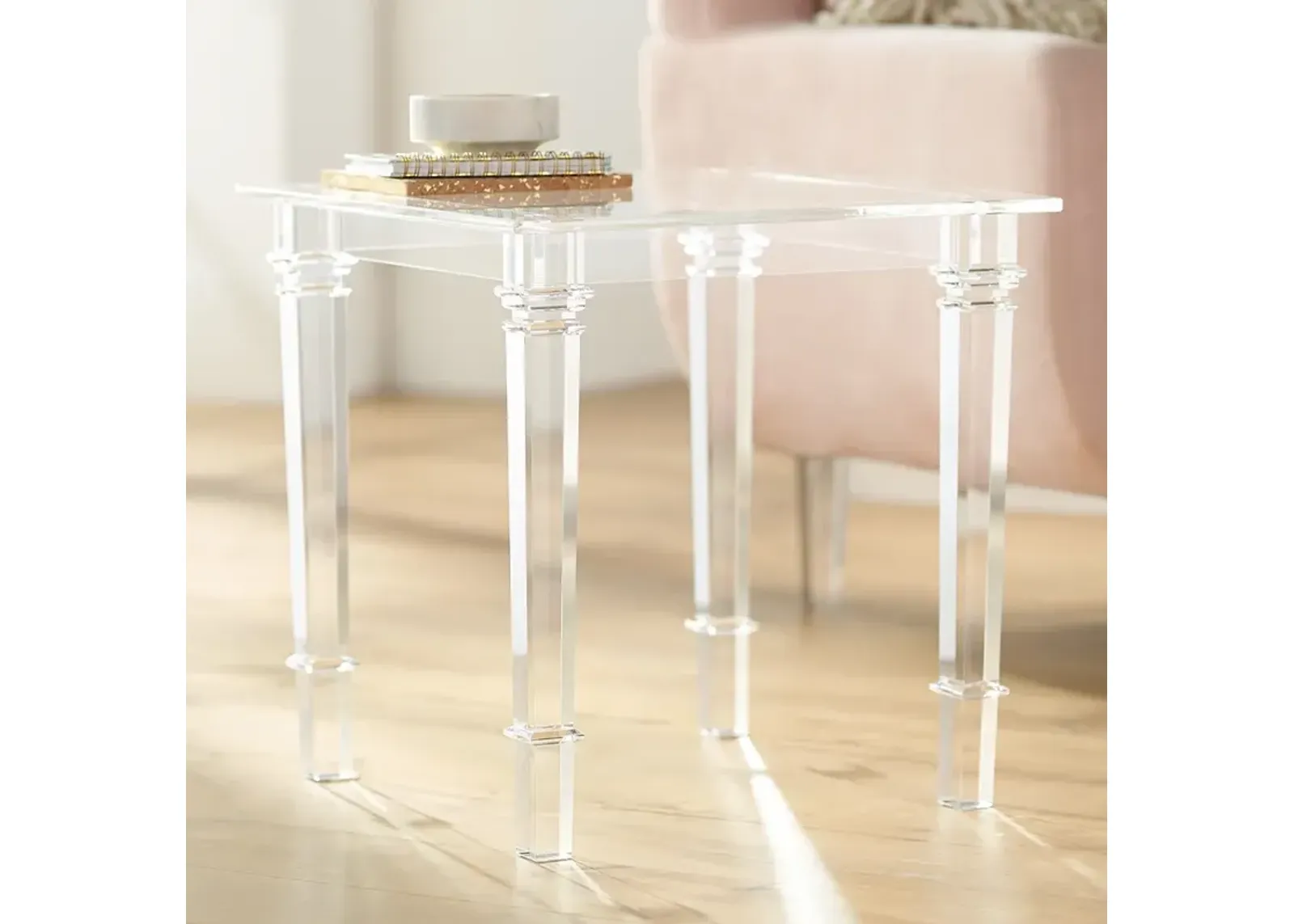 Tustin 21 1/2" Square Clear Lucite Acrylic End Table