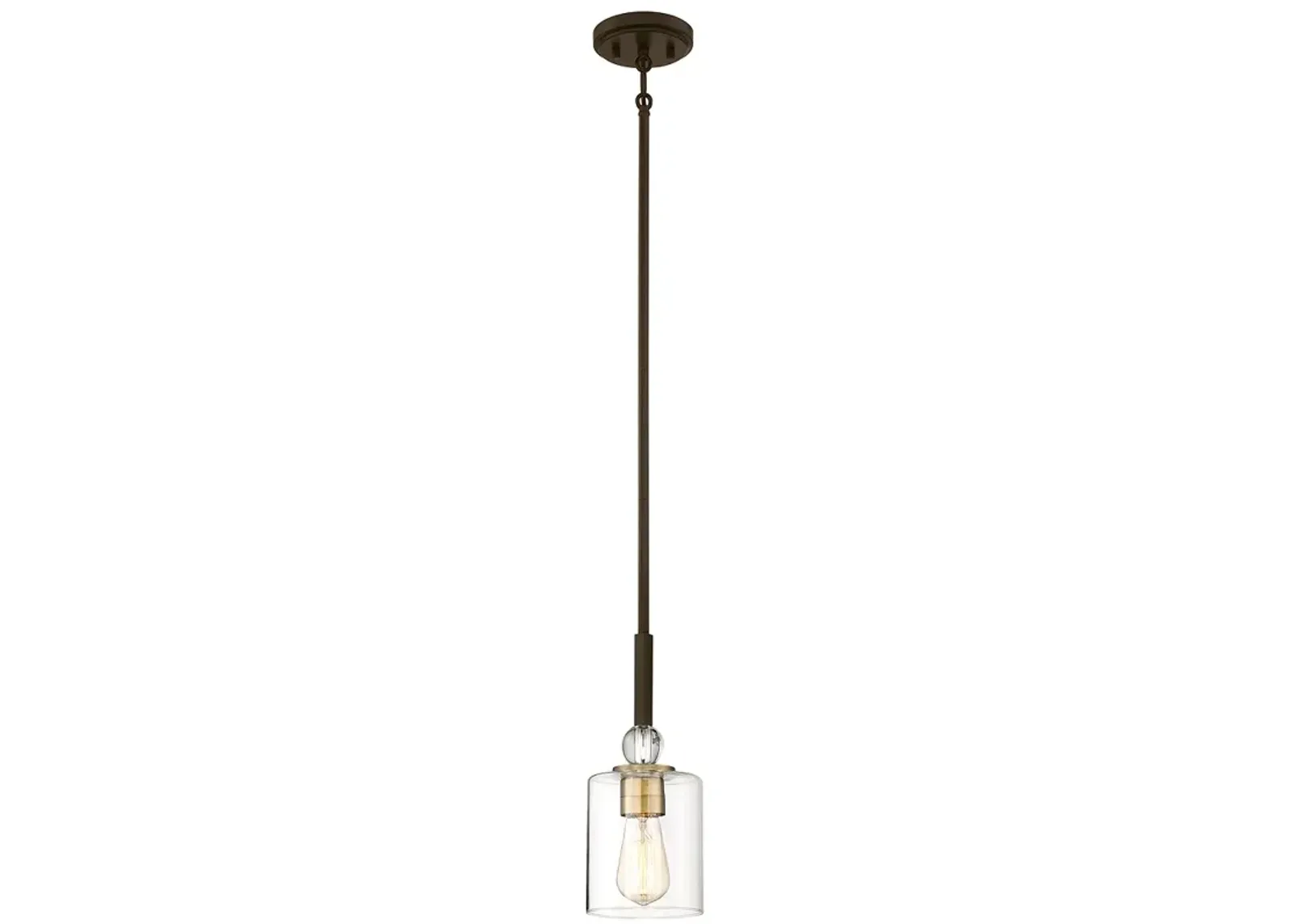 Minka-Lavery Studio 5  1-Light Bronze and Brass Mini-Pendant