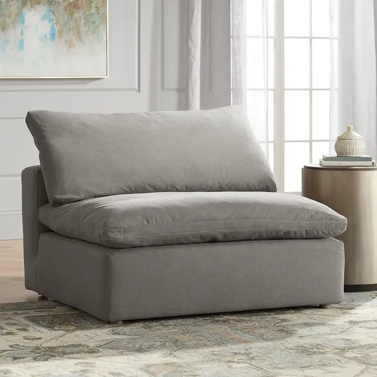 Skye Peyton Slate Modular Armless Chair