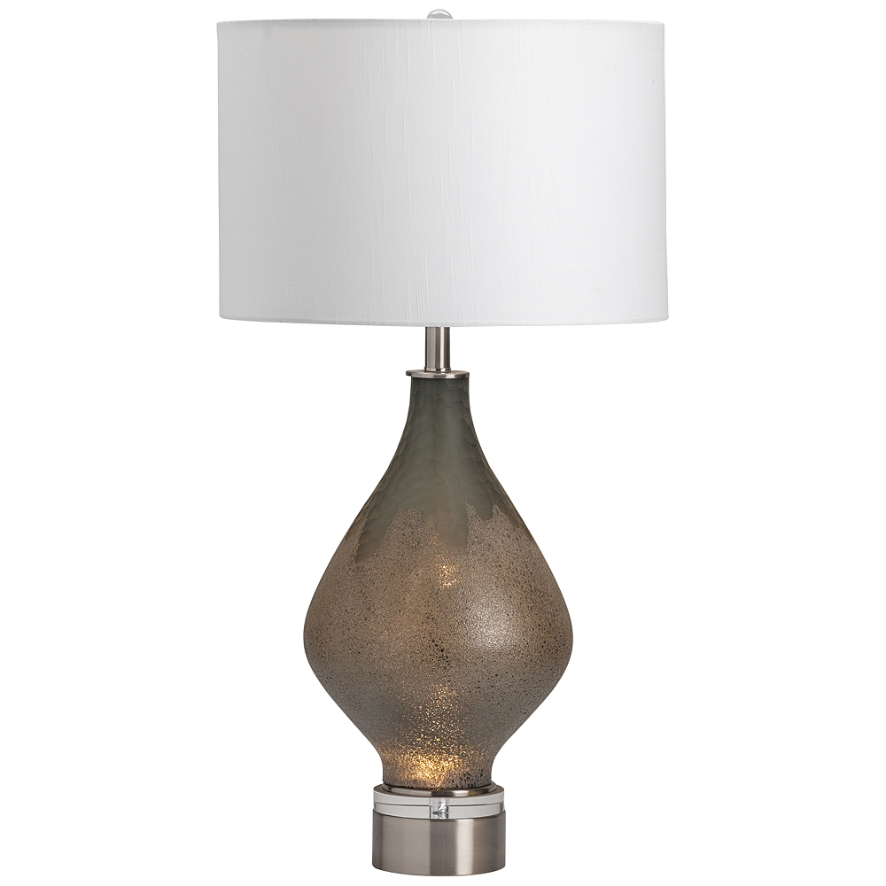 Crestview Collection Moody Gray Glass Table Lamp