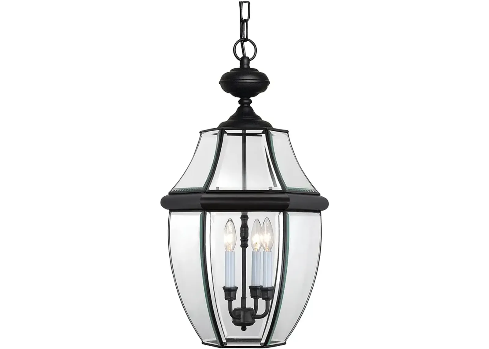 Newbury 21" High Mystic Black 3-Light Outdoor Hanging Light