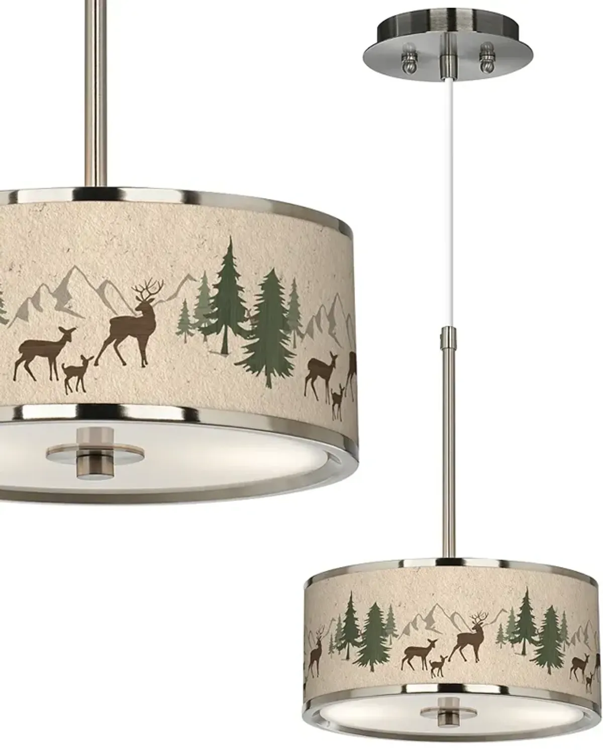 Deer Lodge Giclee Glow 10 1/4" Wide Pendant Light