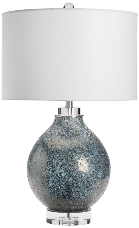 Crestview Collection Dalton Blue and Gray Glass Table Lamp