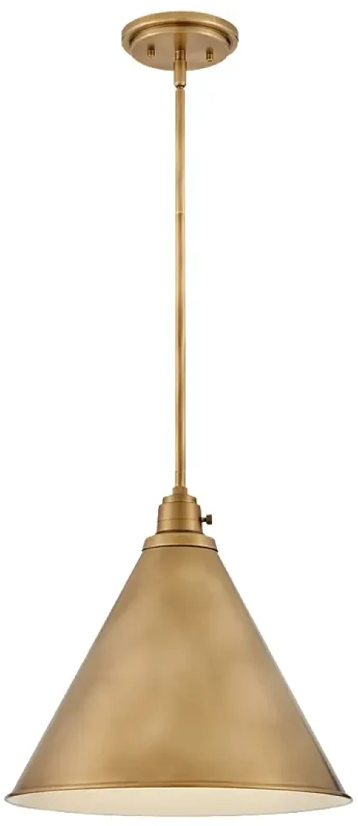 Hinkley Arti 15" Wide Heritage Brass Cone Pendant Light