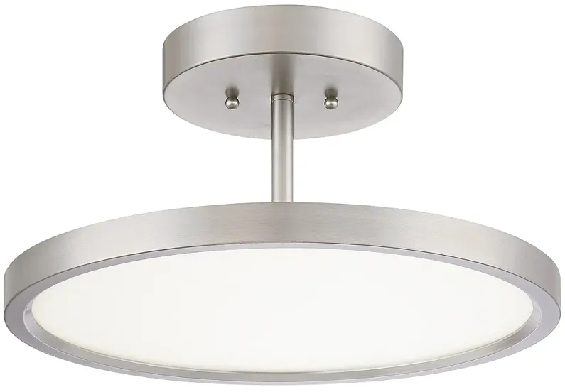 Beltway 15-in W BN LED Semi-Flush Mount