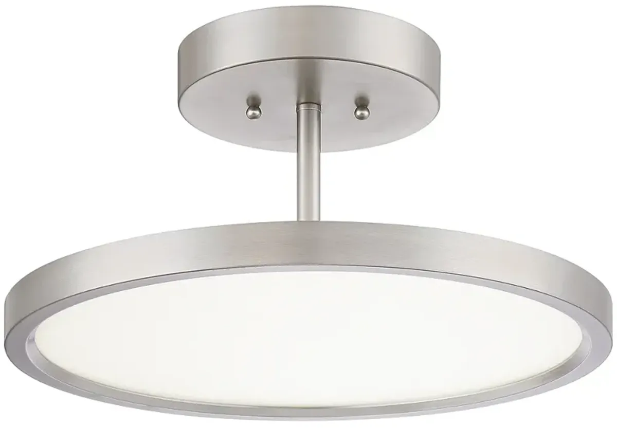 Beltway 15-in W BN LED Semi-Flush Mount