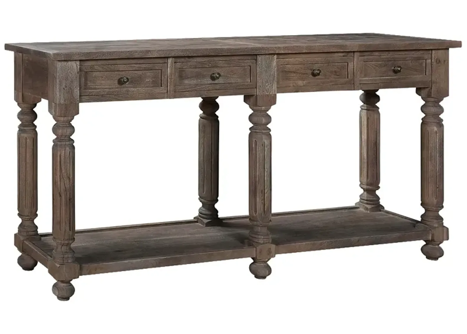 Crown Court Medium Brown Wooden Console Table