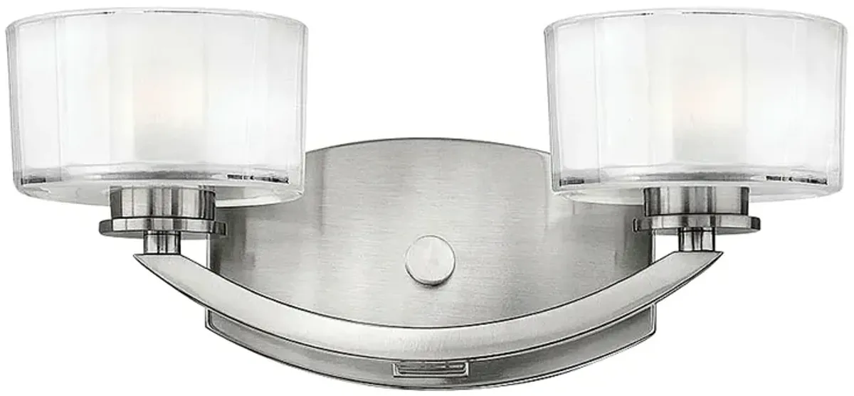 Meridian 6"H Nickel 2-Light Wall Sconce by Hinkley Lighting