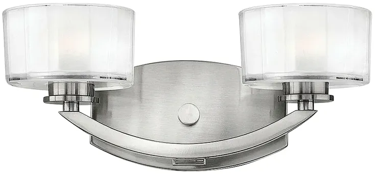 Meridian 6"H Nickel 2-Light Wall Sconce by Hinkley Lighting