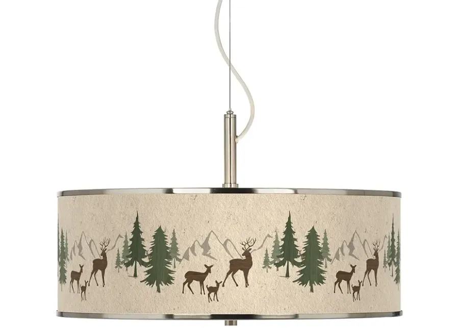 Deer Lodge Giclee Glow 20" Wide Pendant Light