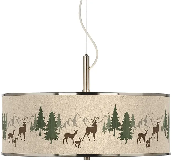 Deer Lodge Giclee Glow 20" Wide Pendant Light